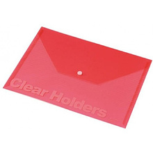 Папка-конверт на кнопке "Panta Plast", A4, розовый
