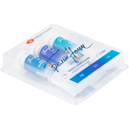 Краски акварельные "Белые ночи вода", 3 цвета, тубы - 2