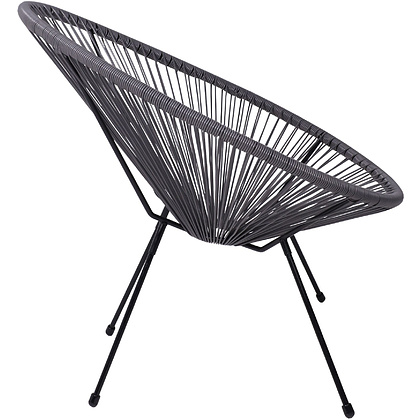 Кресло садовое AksHome RIMINI, искусственный ротанг, серый - 7