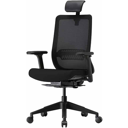 Кресло для руководителя "Modern", пластик, ткань, черный - 3