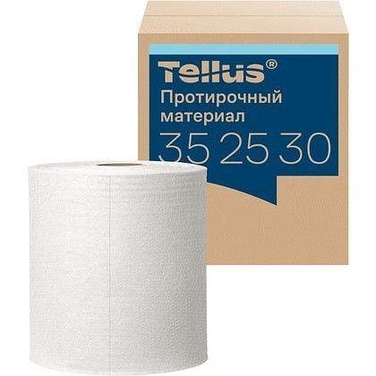 Протирочный материал нетканый Tellus c центральной вытяжкой повышенной прочности, 1 слой, 106,4 м, WM1/WM3 - 2