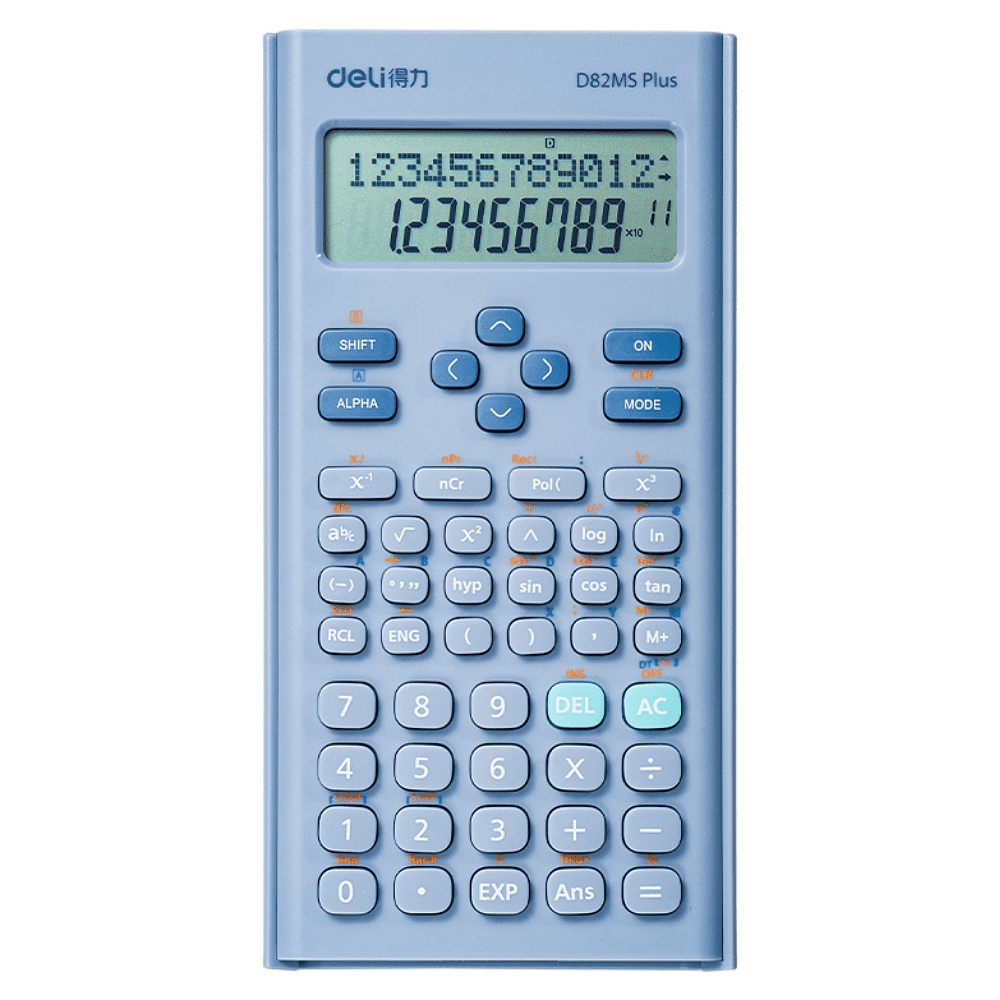 Калькулятор научный Deli Core "D82MS Plus", 240F-10+2 разряда, светло-синий 