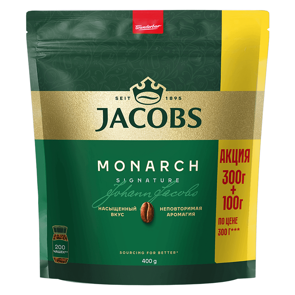 Кофе "Jacobs Monarch", растворимый, 400 г