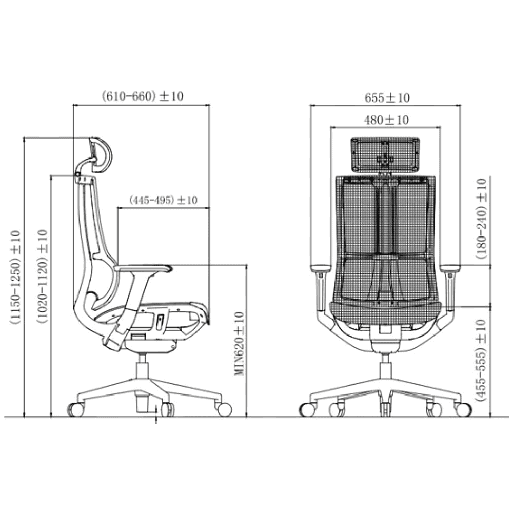 Кресло для руководителя SitZone E-303-001A-P1-WH, сетка, пластик, серый, -30% - 6