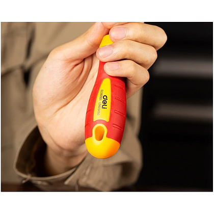 Отвертка диэлектрическая Deli YS EDL5161501, SL6,5х150 мм, желтый, красный - 5