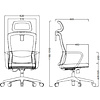 Кресло компьютерное SitZone U-060A, сетка, ткань, черный, 2 шт/упак - 5