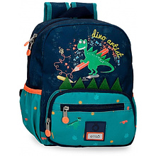 Рюкзак школьный Enso "Dino artist", M, темно-синий, зеленый