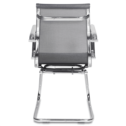 Кресло на полозьях "Бюрократ Ch-993-Low-V", сетка, черный, металл хром - 3