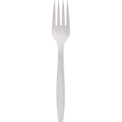 Вилка одноразовая 150 мм, из кукурузного крахмала, 50шт/упак, белый