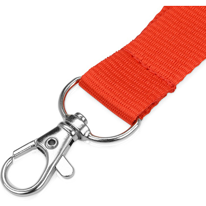 Тесьма с карабином для бейджа "839121", красный - 2