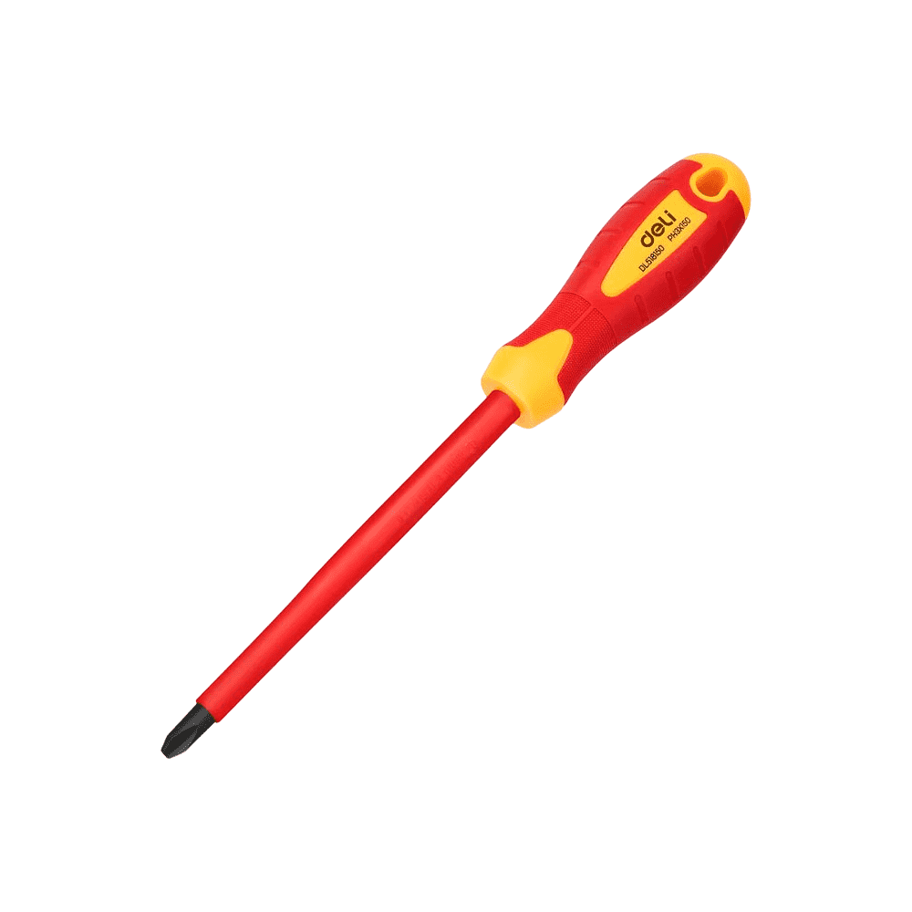 Отвертка диэлектрическая Deli YS EDL518150, PH3х150 мм, желтый, красный