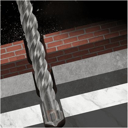 Бур по бетону Deli YS EDH-Y14210, 14 x 210 мм, SDS-PLUS - 4