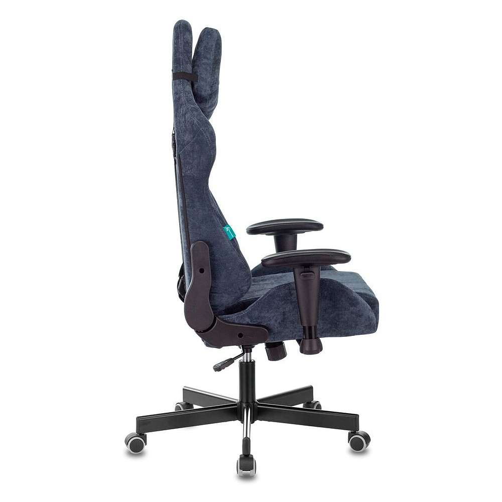 Кресло игровое Zombie "VIKING KNIGHT Fabric", ткань, металл, синий - 3