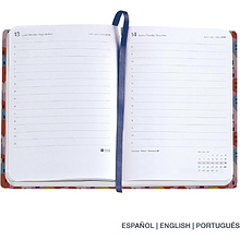 Ежедневник датированный "Houses" 2026, A6, линейка, синий, красный