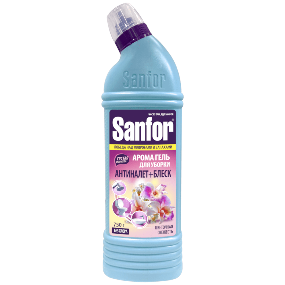 Средство чистящее для сантехники "Sanfor Арома Цветочная свежесть", 750 г