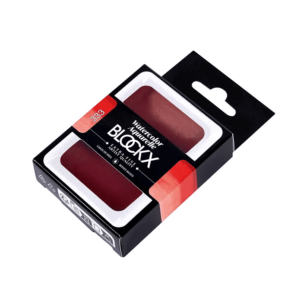 Краски акварельные "Blockx. Giant pan", 333 перилен красный, 18 мл., кювета - 2