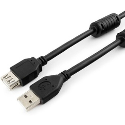 Кабель-удлинитель Cablexpert CCF2-USB2-AMAF-6 USB2.0 AM/AF, 1.8м, черный - 2