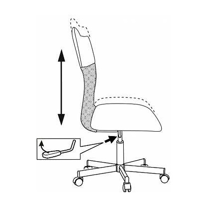 Кресло для персонала "Бюрократ CH-1399", экокожа, сетчатая ткань, металл, черный - 6