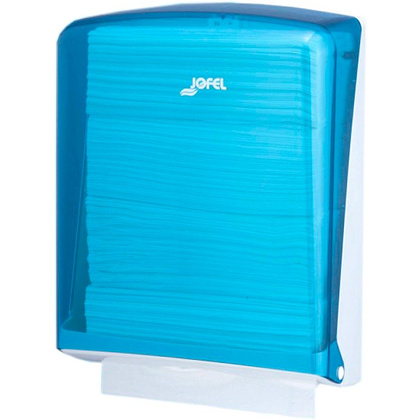 Диспенсер для листовых полотенец "Jofel Azur", пластик, голубой