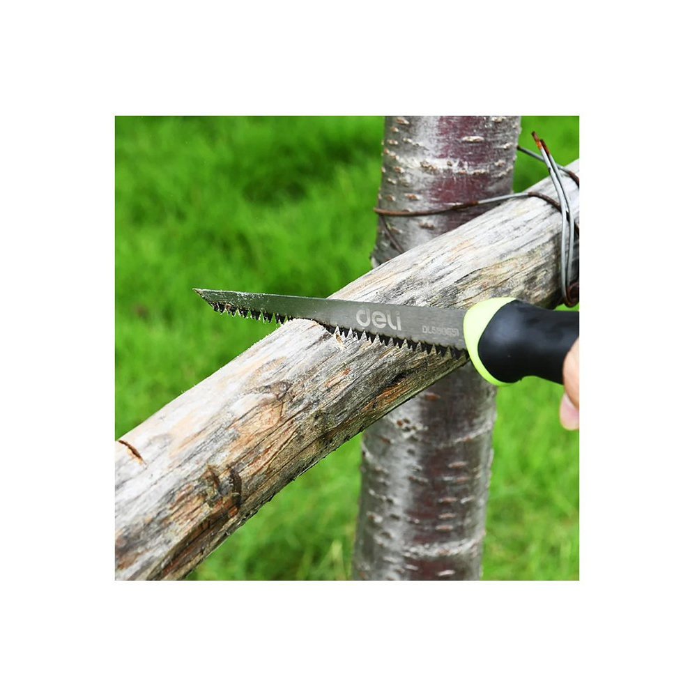 Пила-нож садовая Deli GS EDL580651, 170 мм, 8TPI, черный, зеленый - 12
