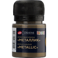 Краска акриловая металлик "Декола", 981 античное золото, 20 мл., банка