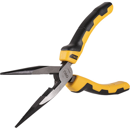 Длинногубцы Deli "EDL2108", 200 мм, желтый, черный - 2