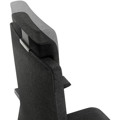 Кресло для руководителя "SOKOA K01", кожа, алюминий, черный - 6