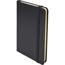 Блокнот "A5-001", А6, 80 листов, на резинке, черный