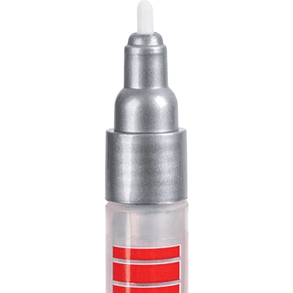 Маркер акриловый для кожи "Darwi", 2 мм, серебро - 4