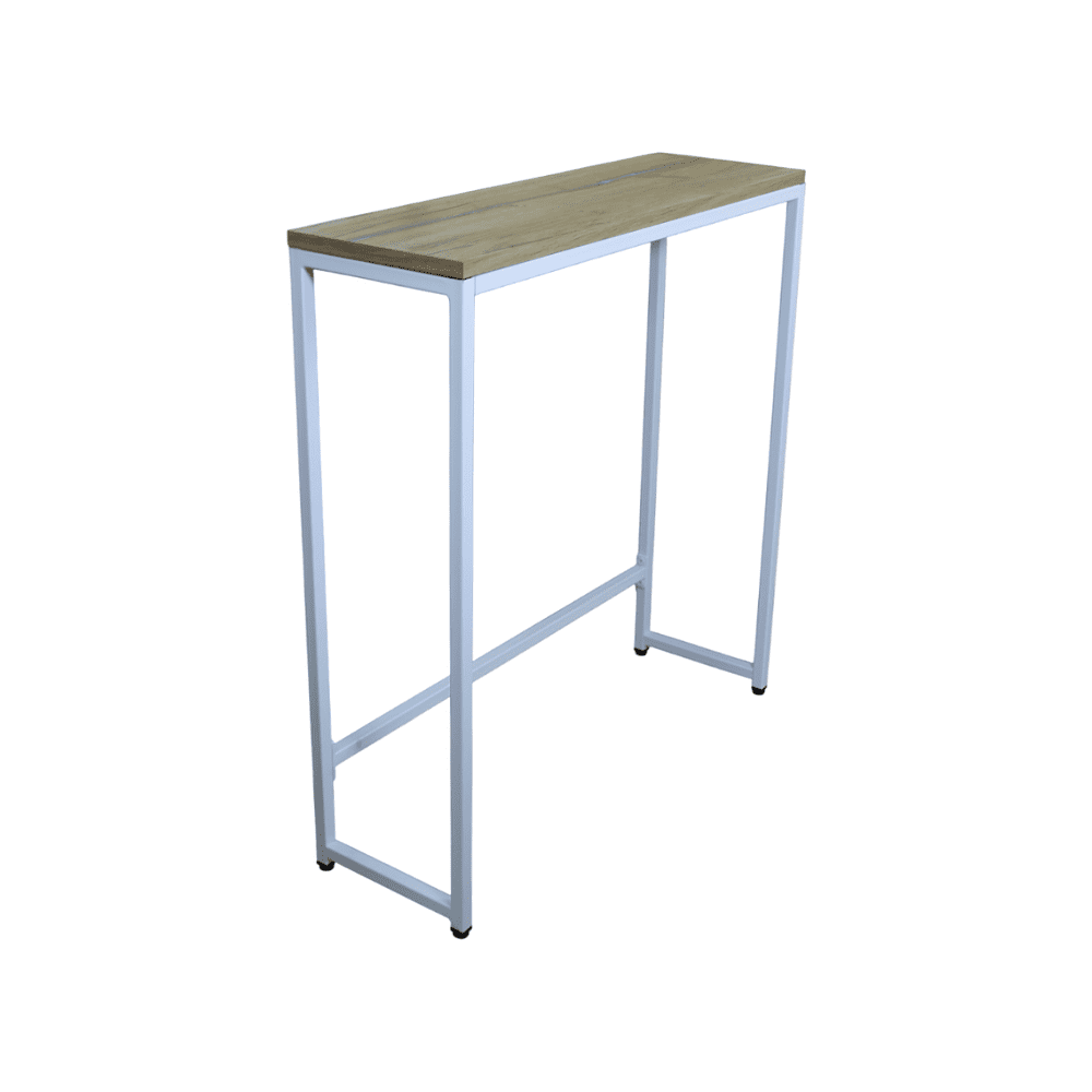 Стол консольный RION ALLERD, белый муар, Дуб Нокс