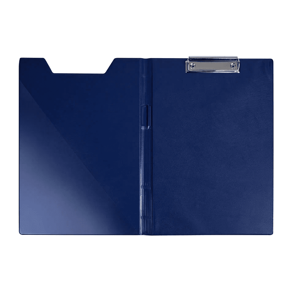 Планшет открывающийся с зажимом, A4, винил, синий - 4
