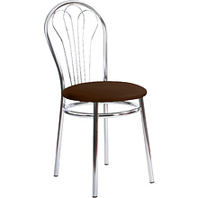 Стул ВАНЕССА хром , цвет темно-коричневый 