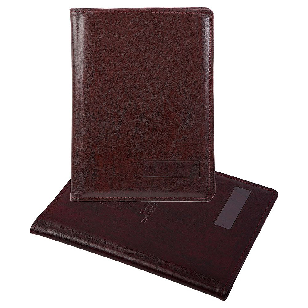 Папка  На подпись А4 (кожзам/картон) коричневая с карманом