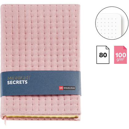 Блокнот Miquelrius "Midnight Glitter", А5, 80 листов, розовый - 2