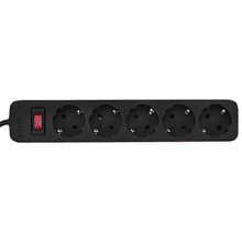 Сетевой фильтр Sonnen SPB-305, 3 м, 5 розеток, черный