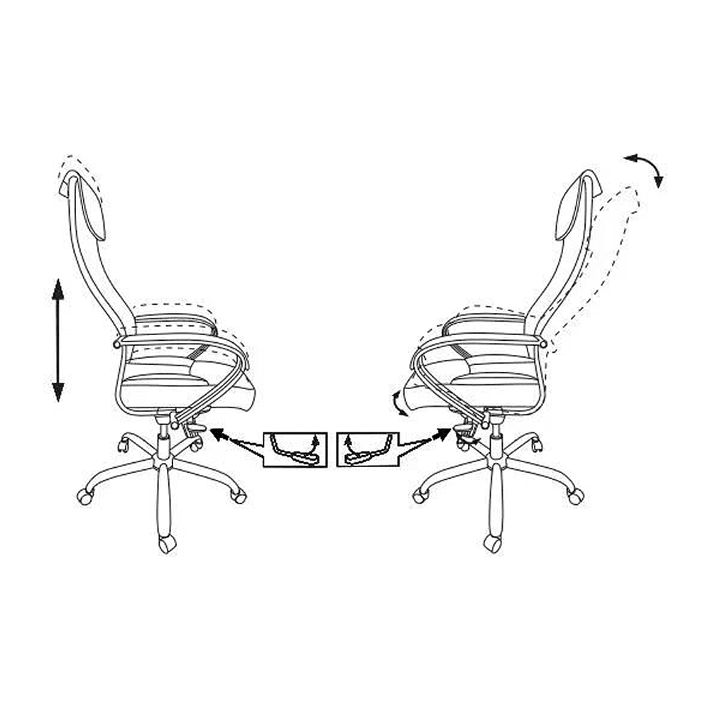 Кресло для руководителя Бюрократ "CH-609SL", экокожа, сетка, металл, черный - 5