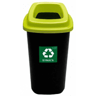 Урна Plafor Sort bin для мусора 90л, цв.черный/зеленый