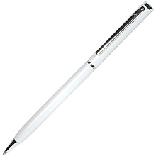Ручка шариковая автоматическая "Slim 1100", 1.0 мм, белый, серебристый, стерж. синий