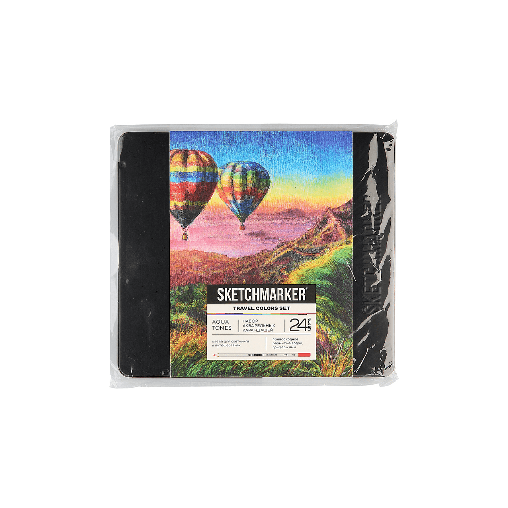 Цветные карандаши акварельные "Sketchmarker Путешествия", 24 цвета, жестяной пенал - 2