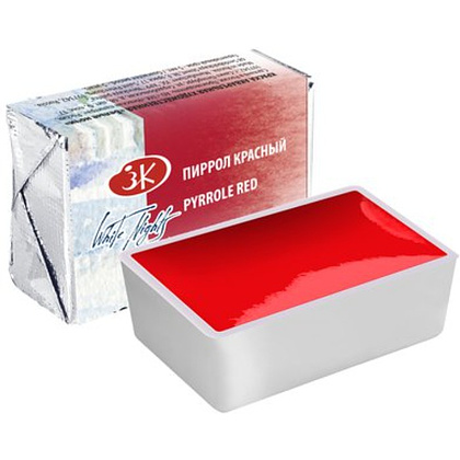 Краски акварельные "Белые ночи", 396 пиррол красный, кювета