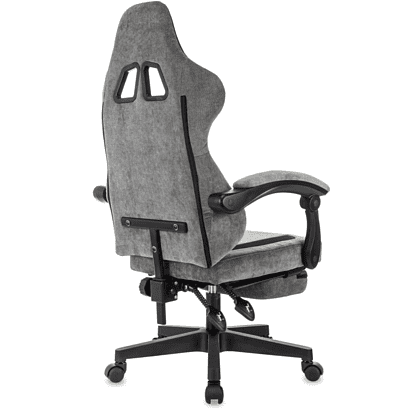 Кресло игровое Бюрократ Knight "Custom/F GR", ткань, пластик, серый, черный - 5
