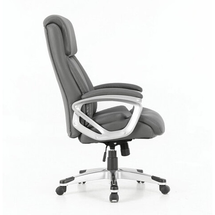 Кресло для руководителя BRABIX PREMIUM "Level EX-527", экокожа, серый, пластик  - 3