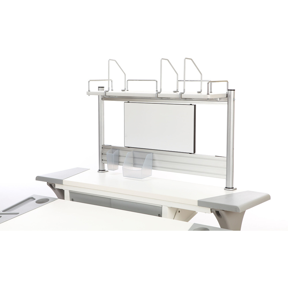 Полка Comf-Pro MINI SMART задняя, 840х620х240 мм, дуб белый, c доской белой - 2