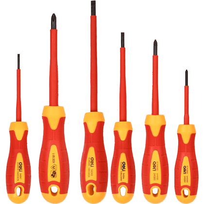 Набор диэлектрических отверток Deli YS EDL510006T, 3 SL, 3 PH
