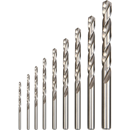 Набор сверл Deli YS EDH-MHZ009-ED3 по металлу, DIN 338, 118°, 2-10 мм, 9 шт., серебристый