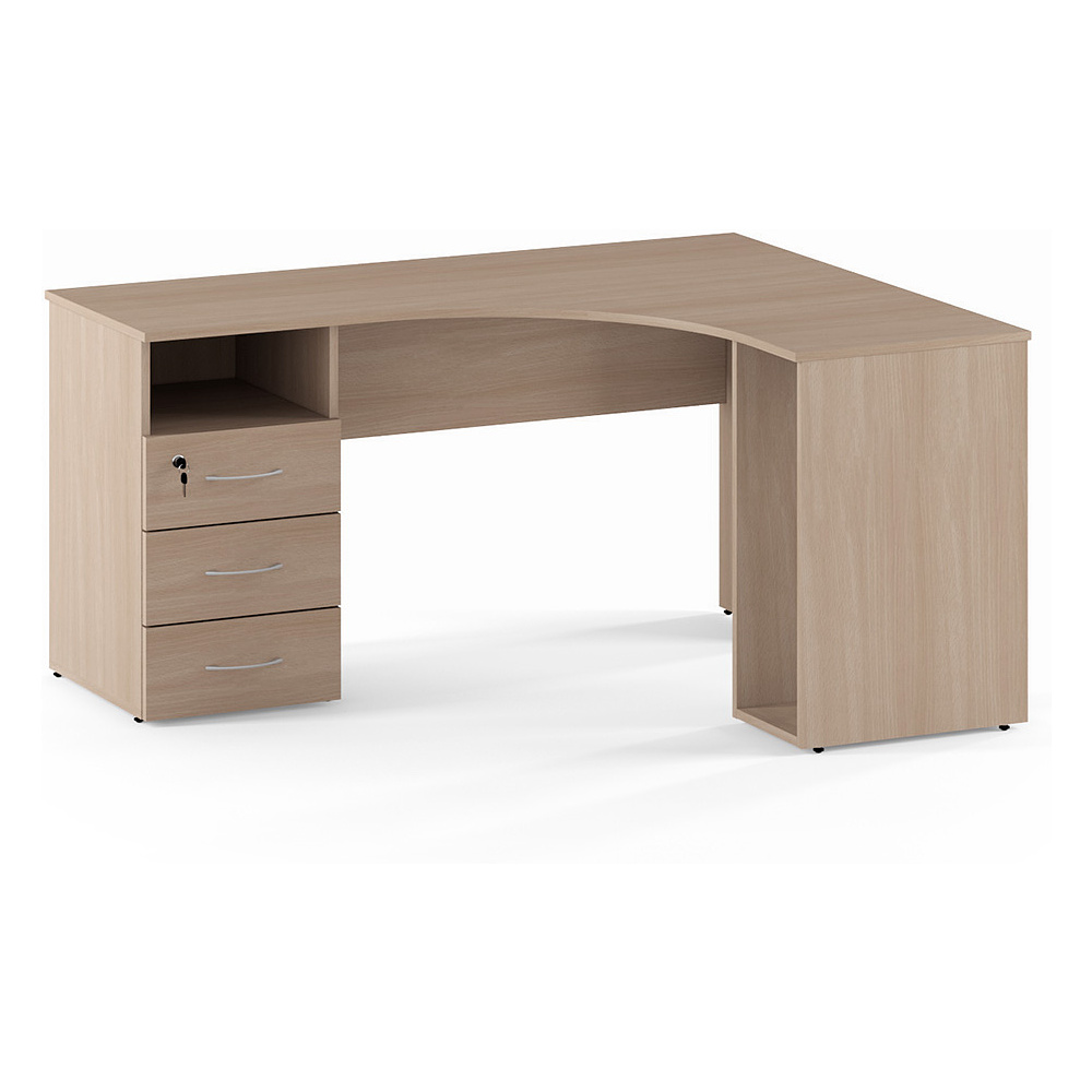 Коллекция Столица стол письменный угловой С-086/1 правый, 1500х1200/500х750 мм, дуб сонома