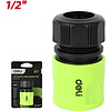 Соединитель-коннектор для шлангов Deli GS EDL8792, 1/2", быстросъемный, черный, зеленый - 2