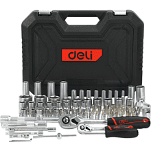Набор инструмента 1/4", 1/2" Deli RS EDQ44094, 94 предмета