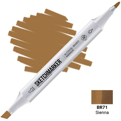 Маркер перманентный двусторонний "Sketchmarker", BR71 сиена