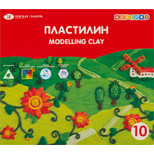 Пластилин "Цветик", 10 цветов 